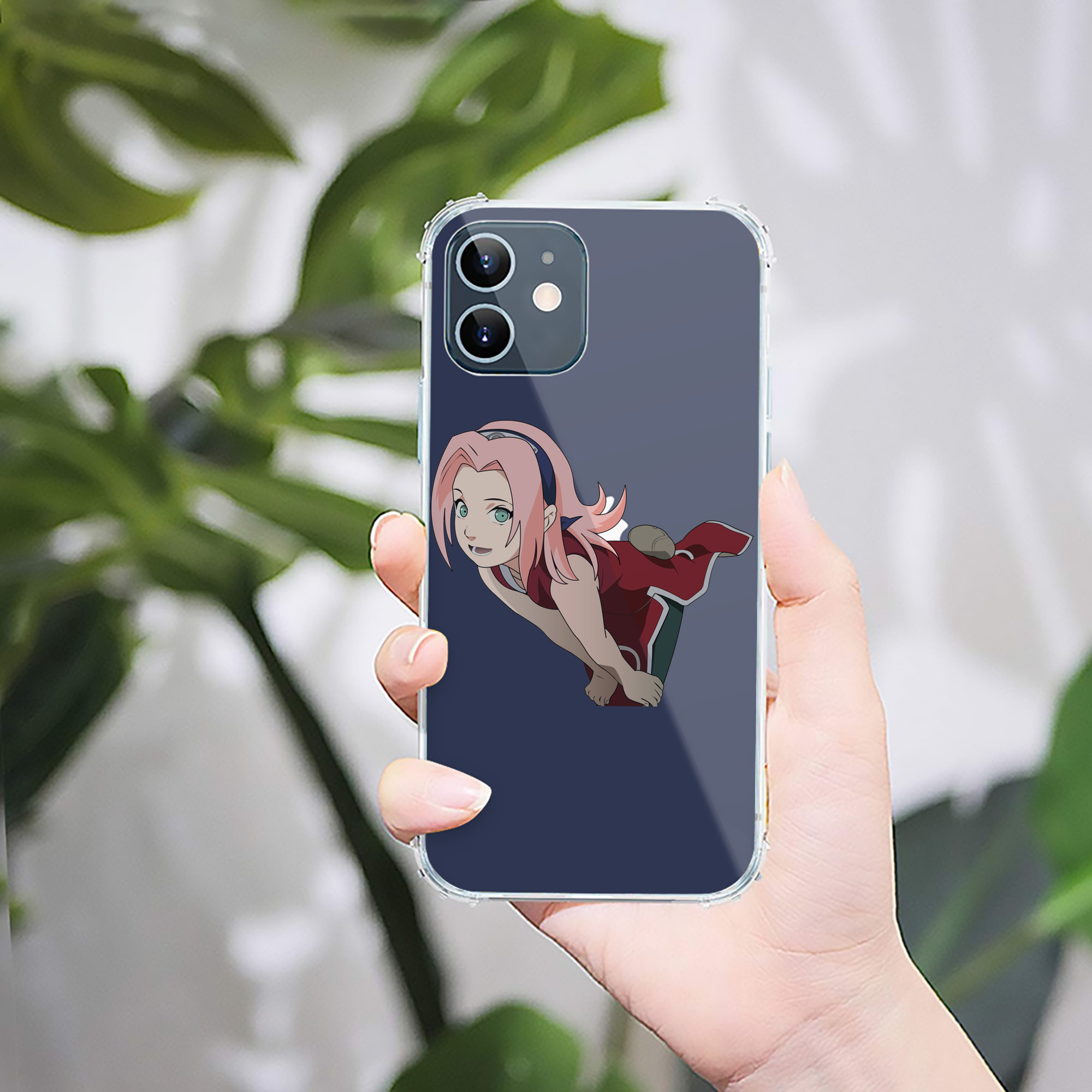 （画像用） NARUTO -ナルト- 春野サクラ Haruno Sakura 【iPhone 12シリーズ対応】透明スマホケース（クリアソフトケース）